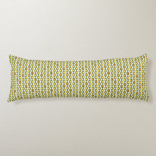 Funky Retro Olive Bead Custom Colours Pattern Body Pillow