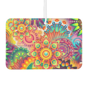 Funky Retro Pattern Abstract Bohemian Air Freshener