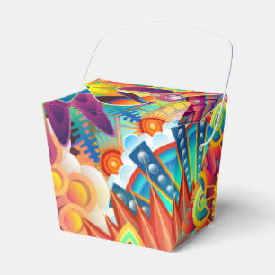 Funky Retro Pattern Abstract Bohemian Favor Box
