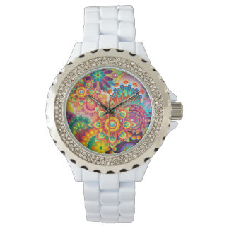 Funky Retro Pattern Abstract Bohemian Watch