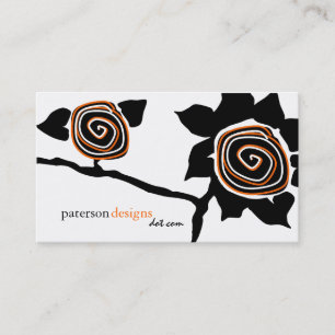 Funky Retro Sunflower Business Cards