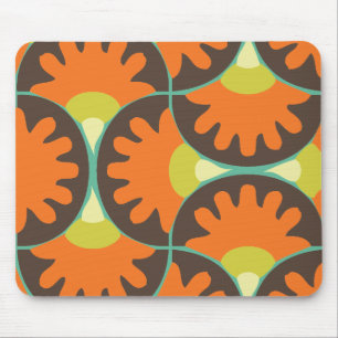 Funky Retro Swirl Mouse Pad