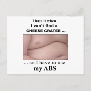 Funky Sarcastic Fromage Grater Abs Carte postale