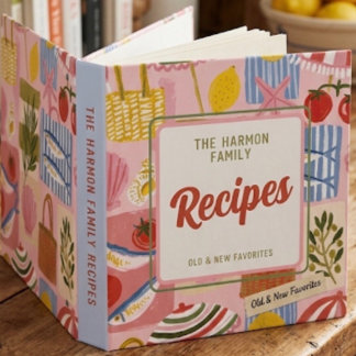 Funky Sardine Coastal Family Recipe 3 Ring Binder