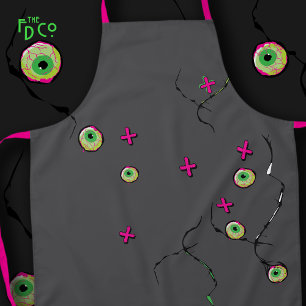 Funky Scary Cute Fun Zombie Bits  Apron