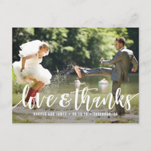 Funky Script Thank You Postcards