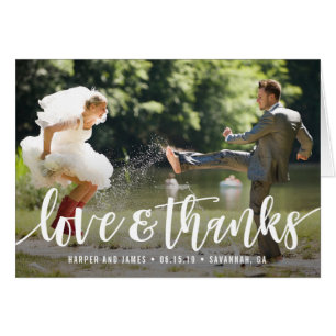 Funky Script Wedding Thank You Card