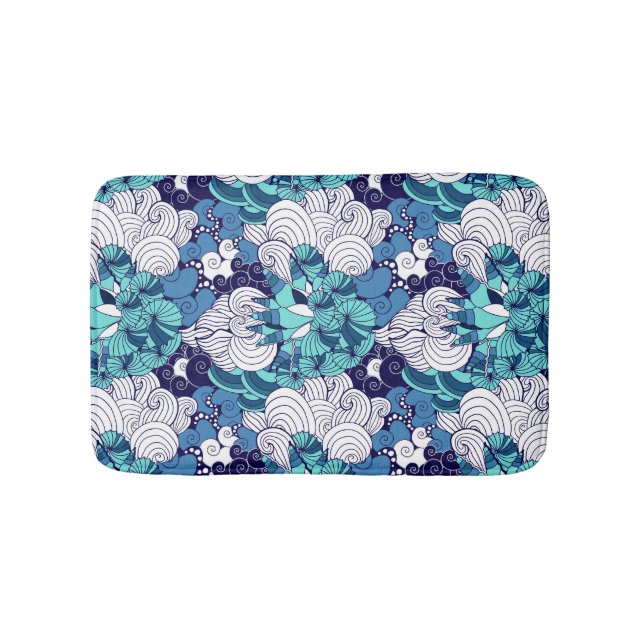 Funky Seashell Pattern Bath Mat (Front)