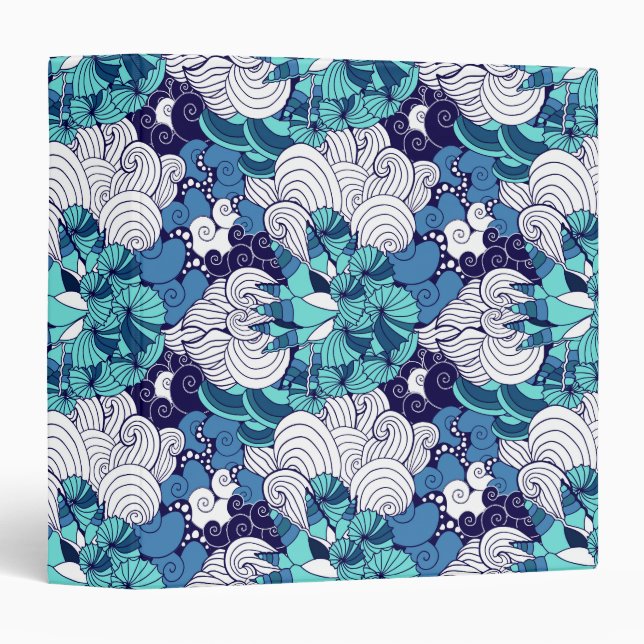 Funky Seashell Pattern Binder (Front/Spine)