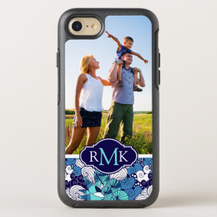 Funky Seashell Pattern  Monogram OtterBox Symmetry iPhone 8/7 Case