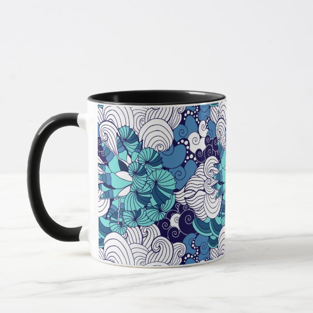 Funky Seashell Pattern Mug (Left)