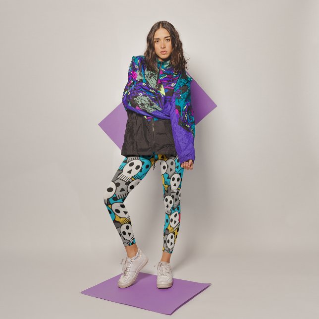 funky skulls leggings (Creator Uploaded)