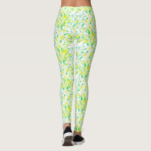 Funky Sour Figs Flowers Pattern Leggings