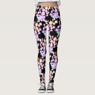 Funky Sour Figs Flowers Pattern Leggings