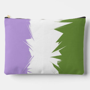 Funky Spiky ZigZag Abstract Genderqueer Pride Flag Accessory Pouch