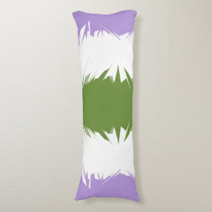 Funky Spiky ZigZag Abstract Genderqueer Pride Flag Body Pillow