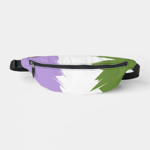 Funky Spiky ZigZag Abstract Genderqueer Pride Flag Fanny Pack