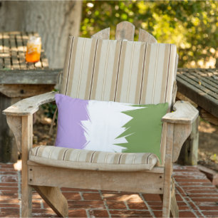 Funky Spiky ZigZag Abstract Genderqueer Pride Flag Lumbar Pillow