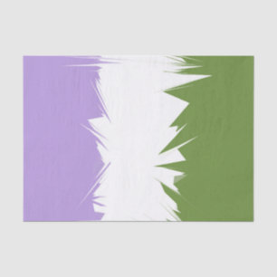 Funky Spiky ZigZag Abstract Genderqueer Pride Flag Tissue Paper