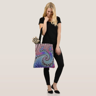 Funky Spiral Fractal Tote Bag