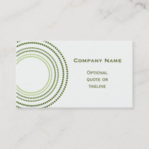 Funky Square Dots Business Card, Clover Green Card