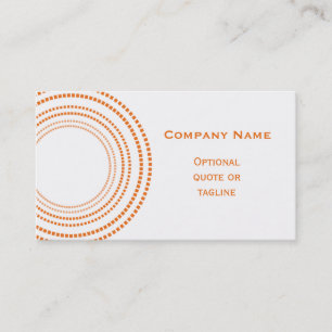 Funky Square Dots Business Card, Tangerine Card