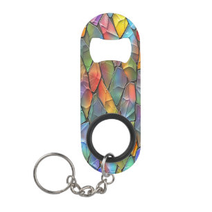 Funky Stained Glass Magic Keychain Bottle Opener