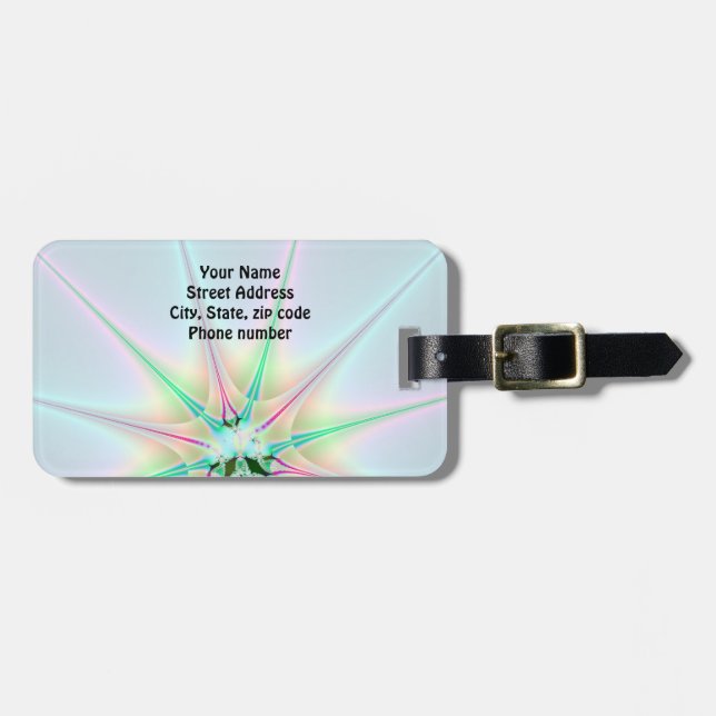 Funky Star Luggage Tag - Customized (Front Horizontal)