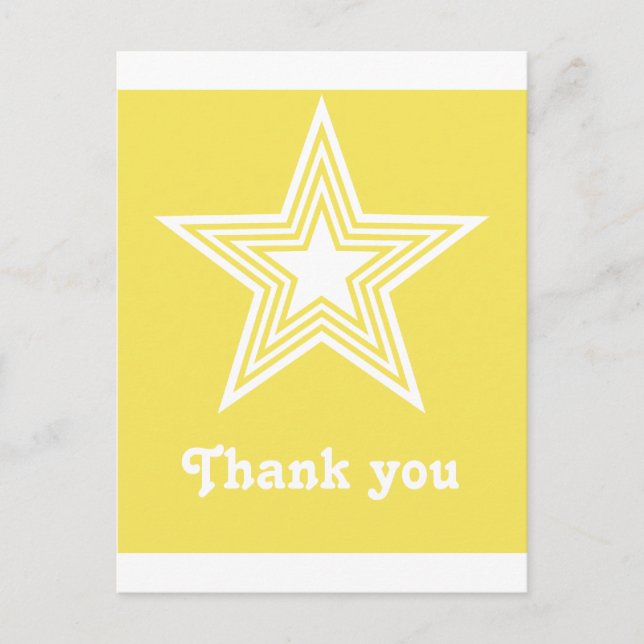Funky Star Sweet 16 Merci plat Carte pour notes Ja (Devant)
