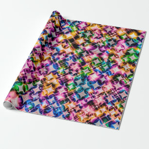 Funky Stars, colourful Wrapping Paper