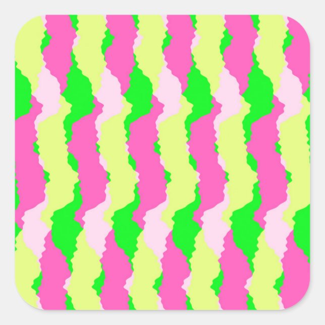 Funky Stripes 2011 Square Sticker (Front)