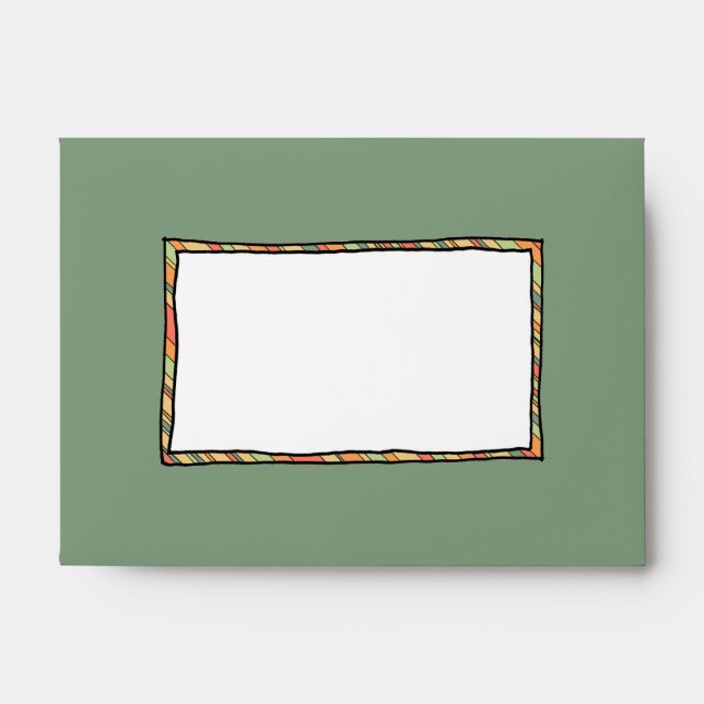 Funky Stripes A6 Invitation Envelope (Front)