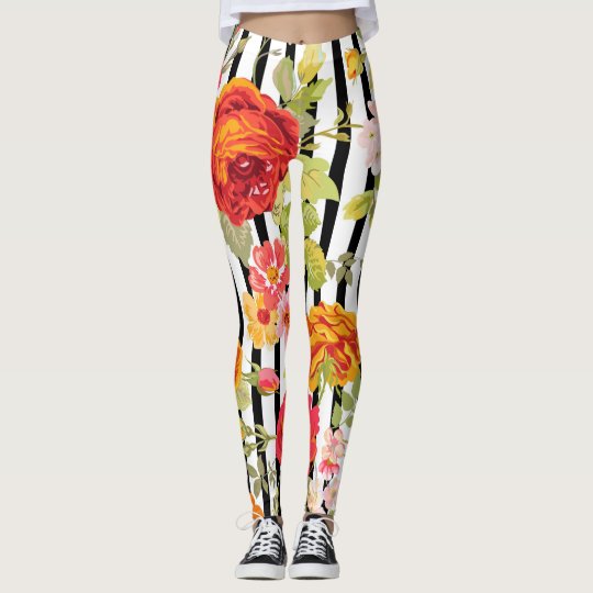 Funky stripes and floral leggings