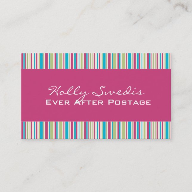 Funky Stripes Business Card (Front)