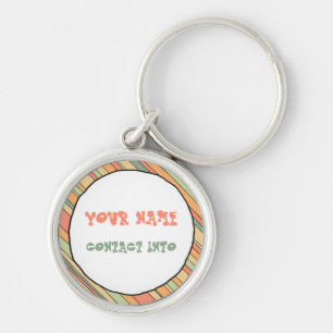 Funky Stripes ID tag Keychain