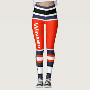 Funky Stripes Lines Winner Power Leggings
