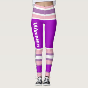 Funky Stripes Lines Winner Power Leggings