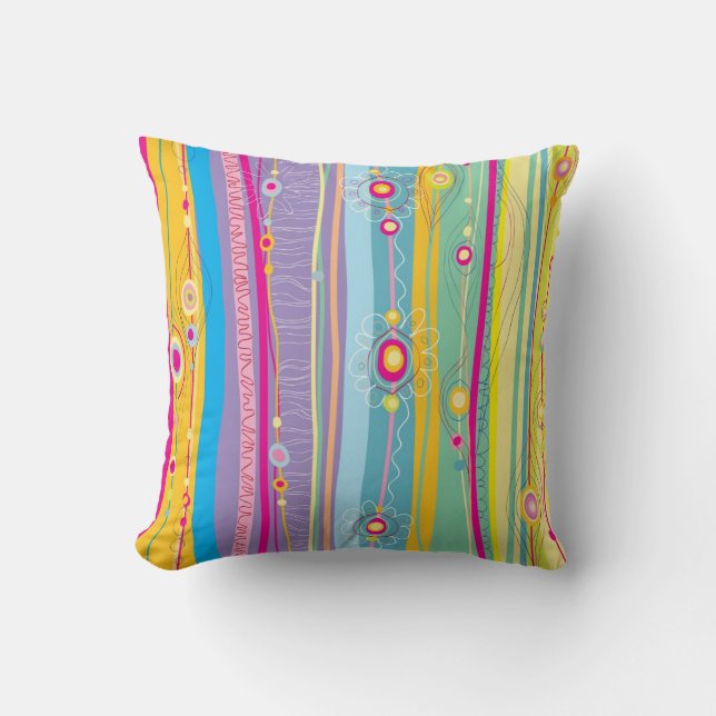 Funky Stripes Pillow (Front)