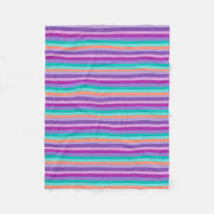 Funky Stripes Purple Mod Blankets