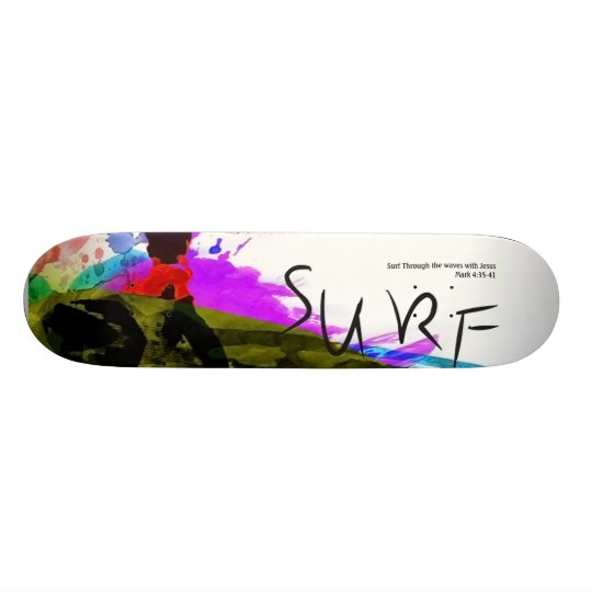Funky Summer Skateboard Artwork
