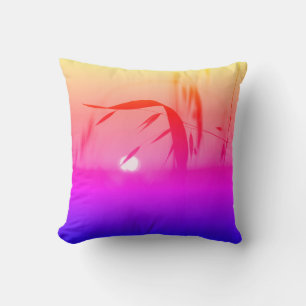 Funky Sunset Colourful Cushion Throw Pillow