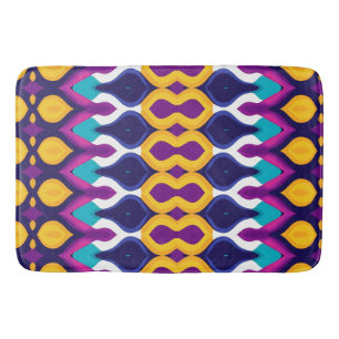 Funky symmetrical pattern bath mat