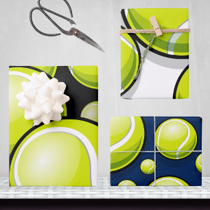 Funky Tennis Ball Sport  Wrapping Paper Sheet