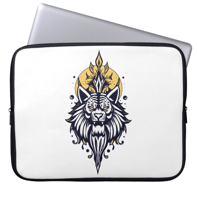 funky tiger laptop sleeve (Front)