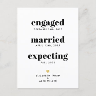 Funky Timeline Grossesse Faire-part une photo