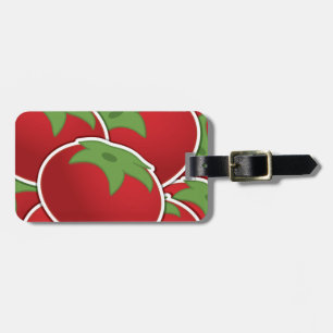 Funky tomato luggage tag