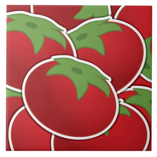 Funky tomato tile (Front)