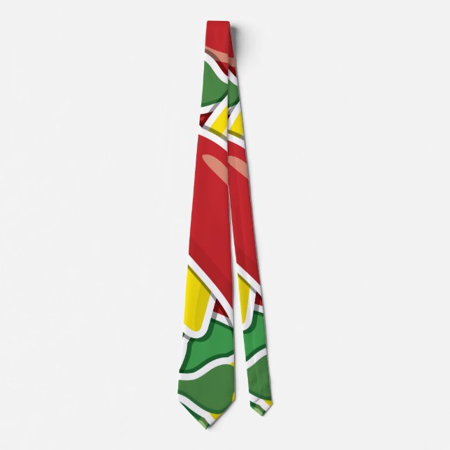 Funky traffic light chilli peppers tie (Front)
