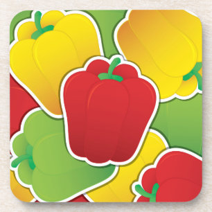 Funky traffic light peppers coaster