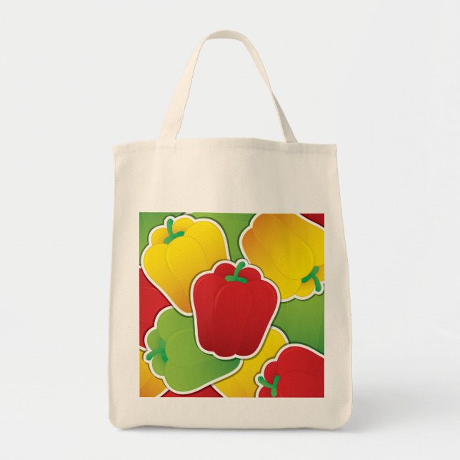 Funky traffic light peppers tote bag (Front)